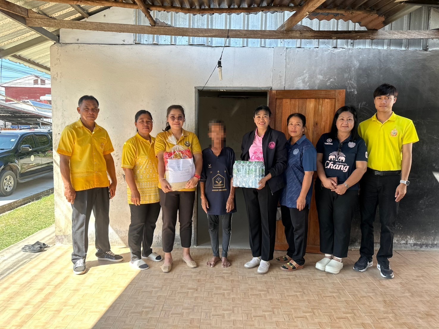 ลงพื้นที่เยี่ยมบ้านครัวเรือนเปราะบาง ร่วมกับผู้นำชุมชนในพื้นที่ กิจกรรม 